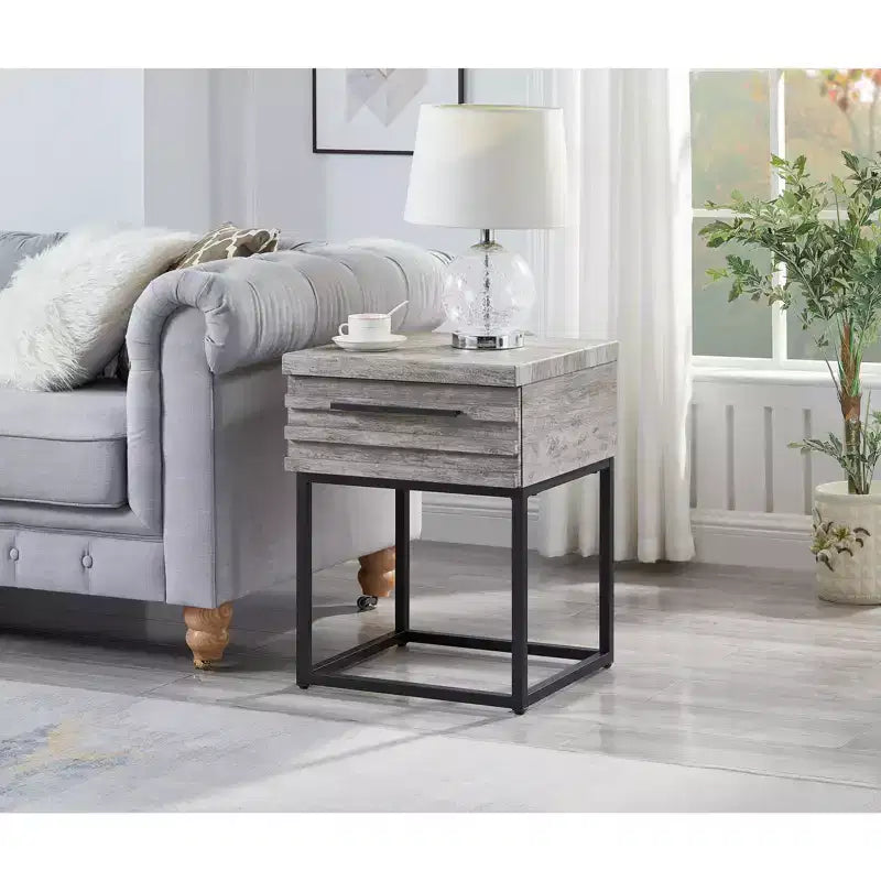 Table d'appoint contemporaine avec rangement