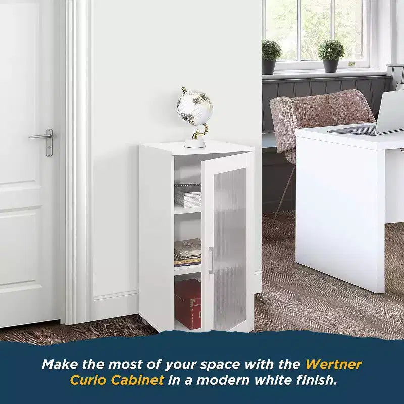 Buffet Vitrine avec Porte en Verre pour Salon, Chambre, Cuisine, Bureau et Entrée