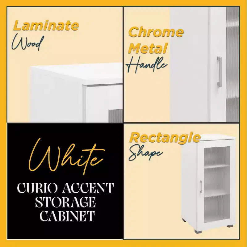Buffet Vitrine avec Porte en Verre pour Salon, Chambre, Cuisine, Bureau et Entrée