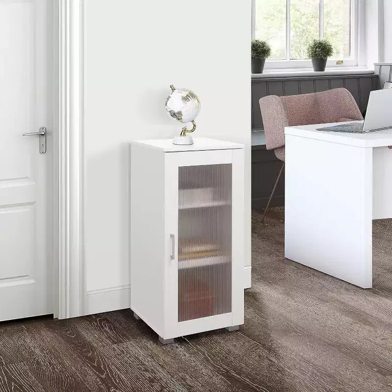 Buffet Vitrine avec Porte en Verre pour Salon, Chambre, Cuisine, Bureau et Entrée