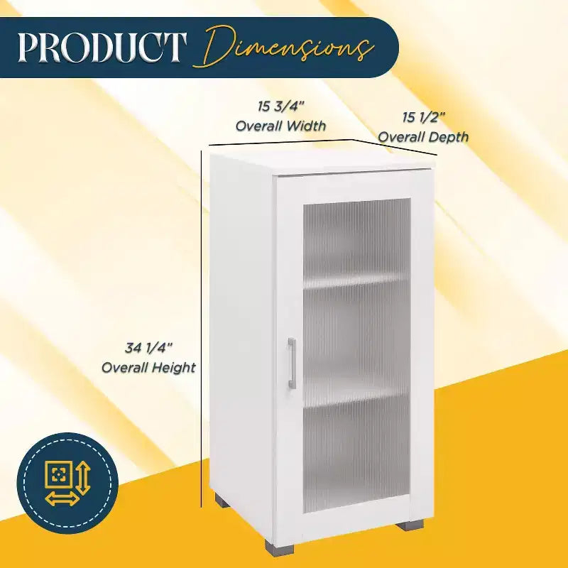 Buffet Vitrine avec Porte en Verre pour Salon, Chambre, Cuisine, Bureau et Entrée