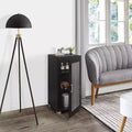 Kings Brand Furniture - Accent Buffet Curio Storage Cabinet with Glass Door for Living Room, Bedroom, Kitchen, Office, and Entryway