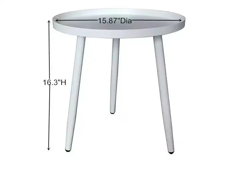 Table d'appoint ronde en métal, table de chevet, noire