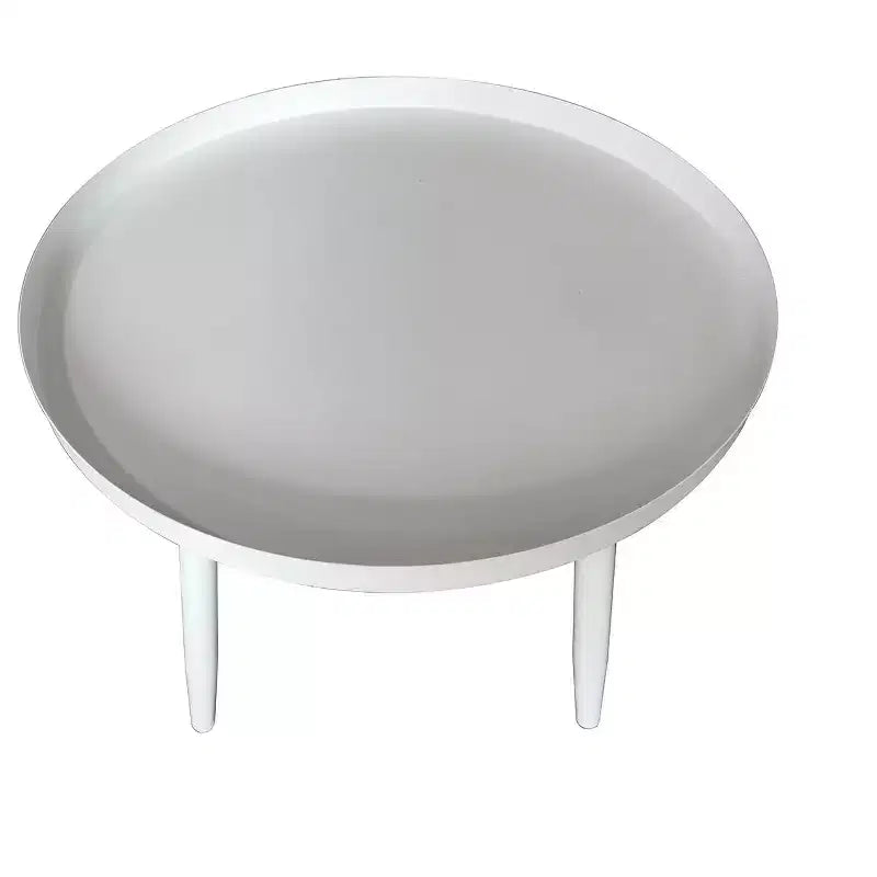 Table d'appoint ronde en métal, table de chevet, noire