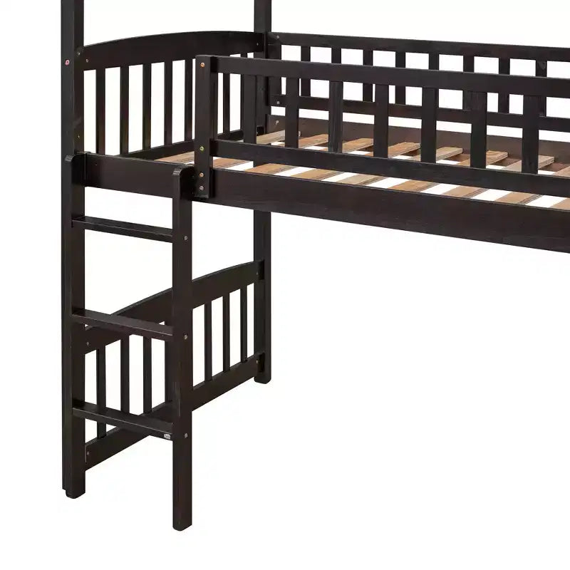 Lit superposé moderne double avec toboggan de 79,5L x 41,8W
