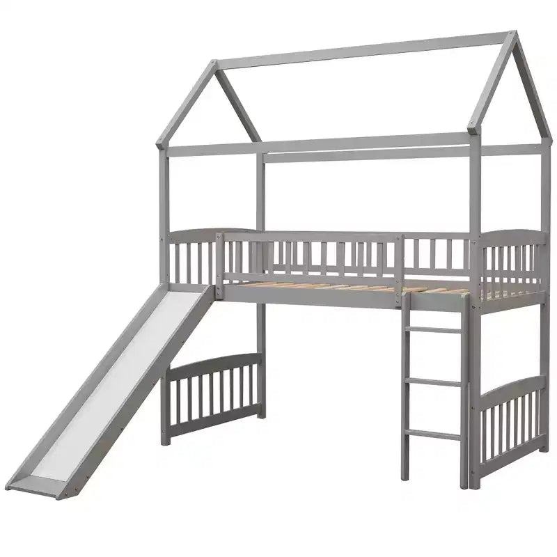 Lit superposé moderne double avec toboggan de 79,5L x 41,8W
