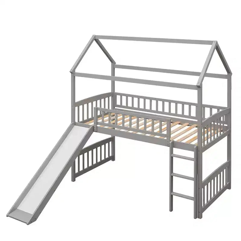 Lit superposé moderne double avec toboggan de 79,5L x 41,8W