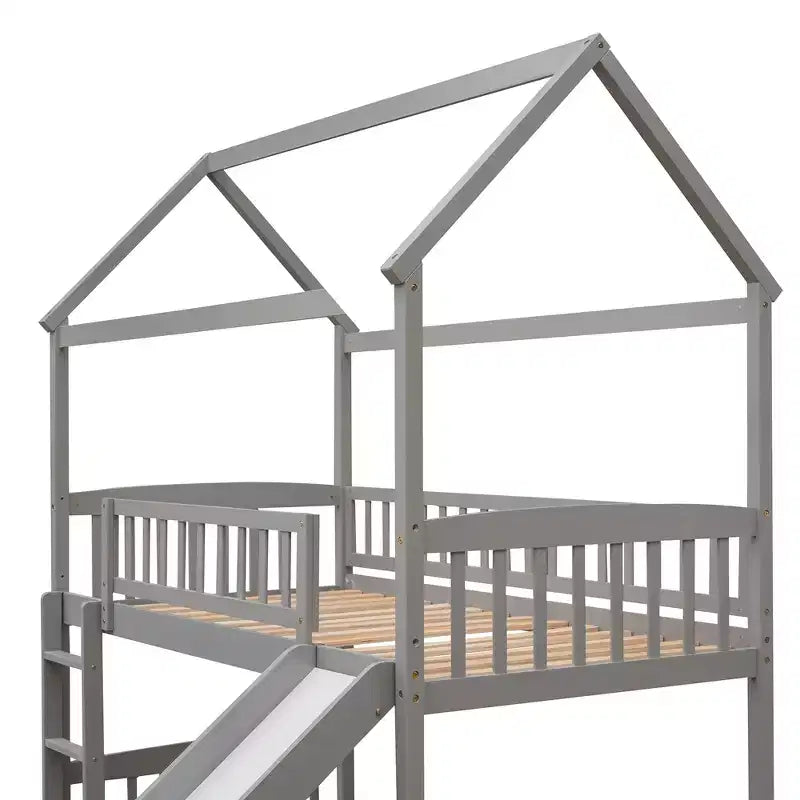 Lit superposé moderne double avec toboggan de 79,5L x 41,8W