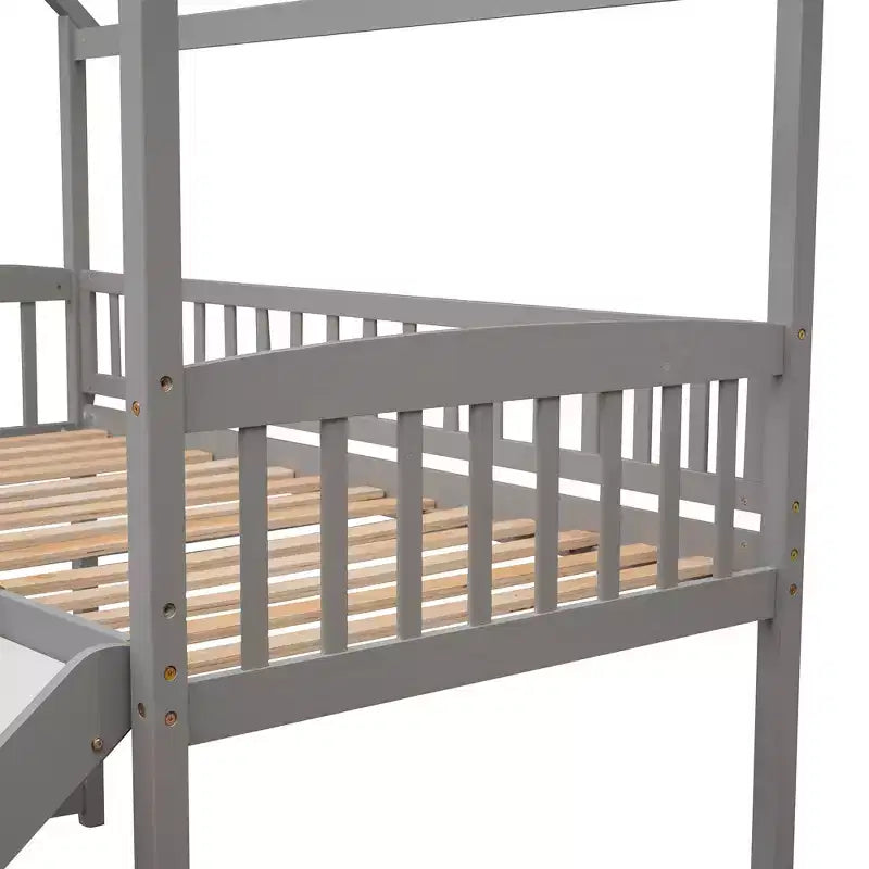 Lit superposé moderne double avec toboggan de 79,5L x 41,8W