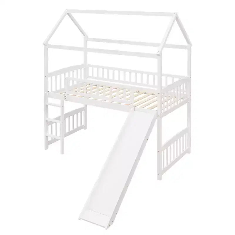 Lit superposé moderne double avec toboggan de 79,5L x 41,8W