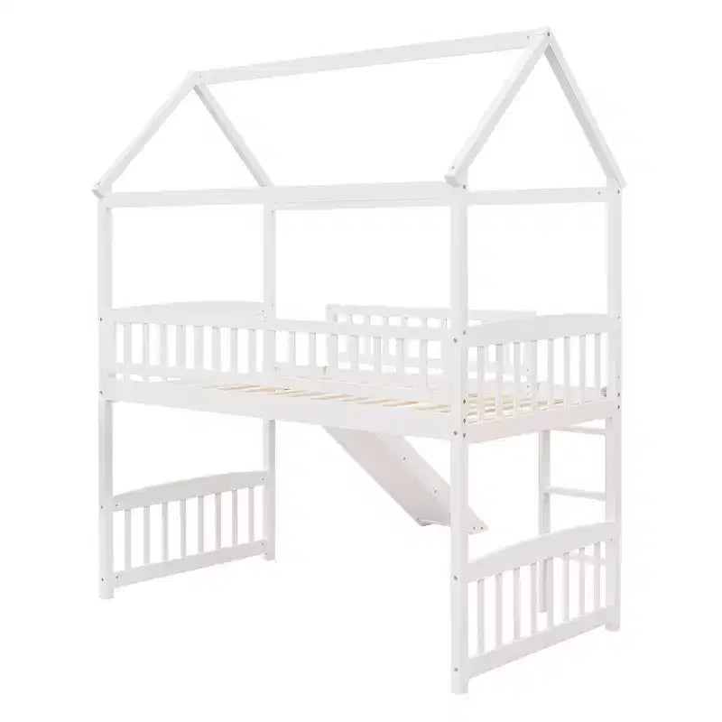 Lit superposé moderne double avec toboggan de 79,5L x 41,8W