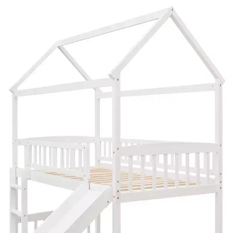 Lit superposé moderne double avec toboggan de 79,5L x 41,8W