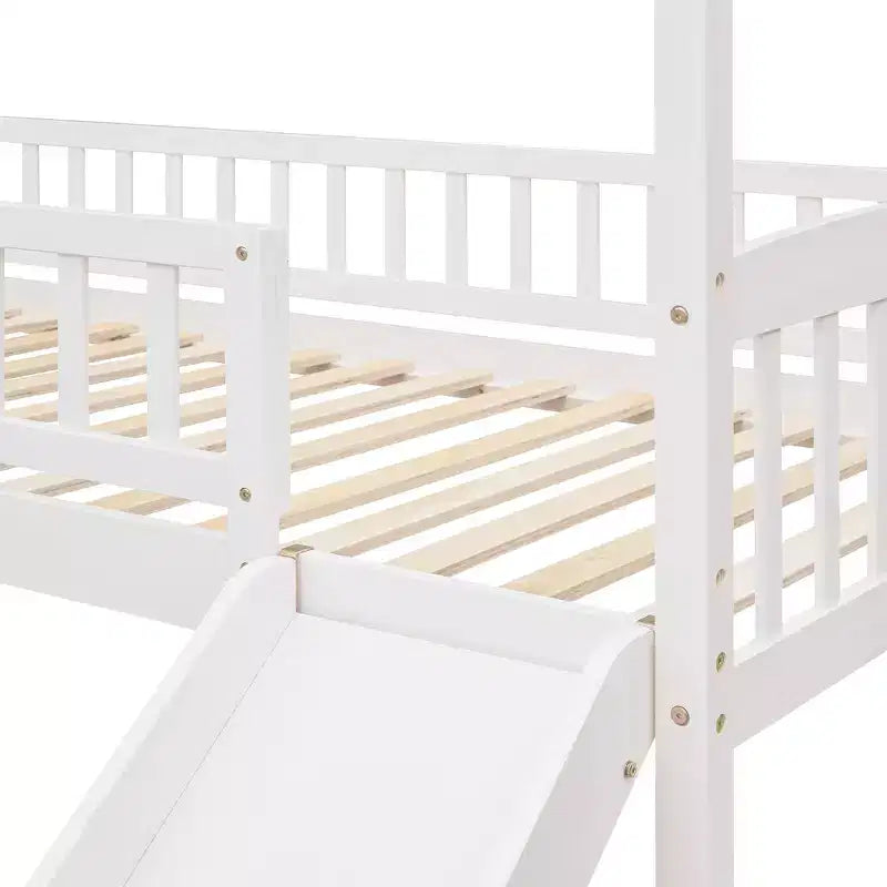 Lit superposé moderne double avec toboggan de 79,5L x 41,8W