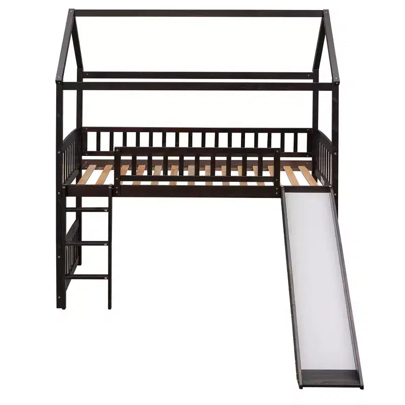 Lit superposé moderne double avec toboggan de 79,5L x 41,8W