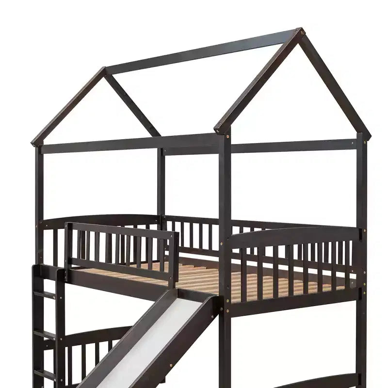 Lit superposé moderne double avec toboggan de 79,5L x 41,8W