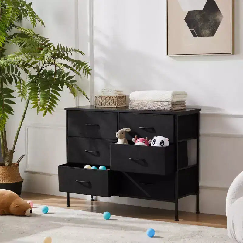 Fabric Storage Tower with Wooden Top, Ideal for Kid Rooms, Closets, Entryways, and Nurseries