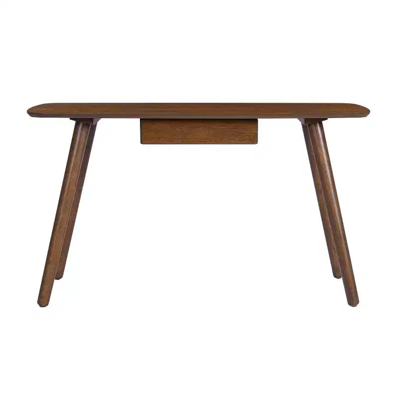 Bureau informatique polyvalent en bois avec 1 tiroir, Noyer