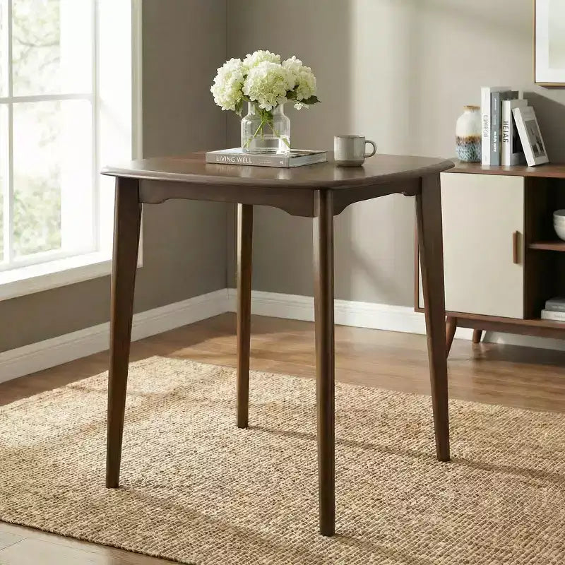 Christopher Knight Home Lukas Modern Square Rubber Wood Counter Table with Curved Edge