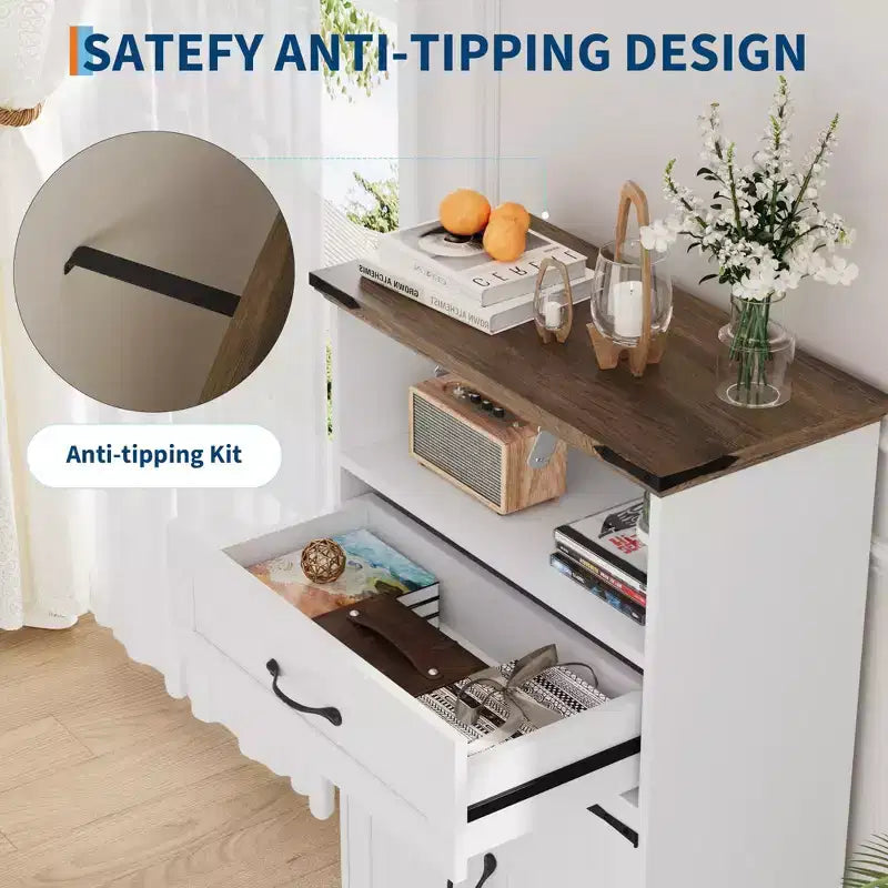 Meuble de Rangement Salle de Bain, Organisateur de Style Ferme pour Salle de Bain, Cuisine, Salon, Entrée