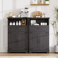 Bathroom Storage Cabinet Set of 2, Farmhouse Organizer for Bathroom, Kitchen, Living Room, Entryway