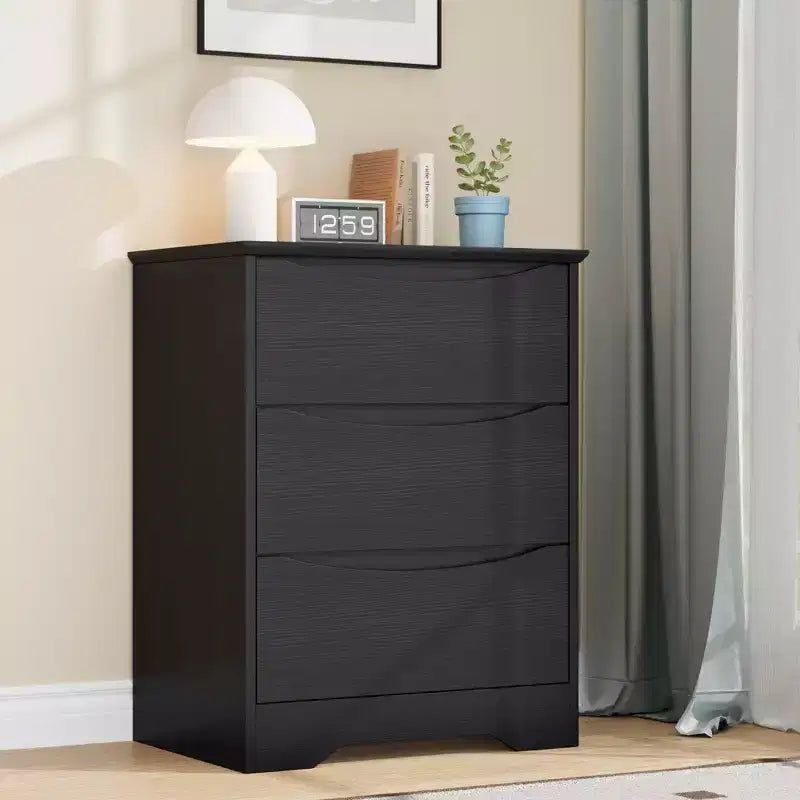 Commode moderne avec 3 tiroirs spacieux - 60x36x75 cm, poignées dissimulées pour chambre et salon