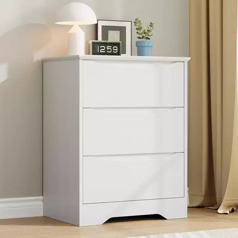 Commode moderne avec 3 tiroirs spacieux - 60x36x75 cm, poignées dissimulées pour chambre et salon
