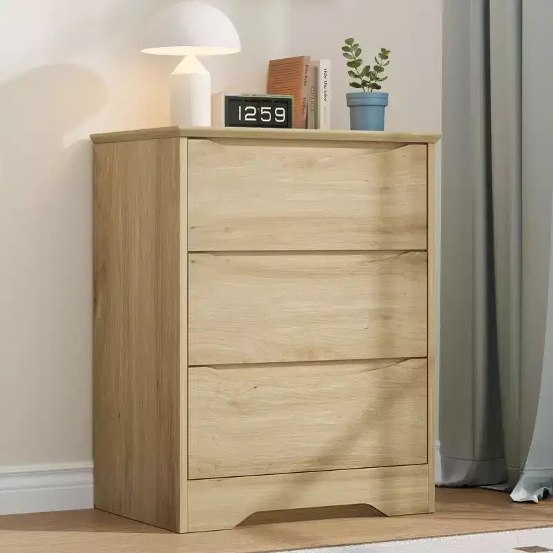 Commode moderne avec 3 tiroirs spacieux - 60x36x75 cm, poignées dissimulées pour chambre et salon