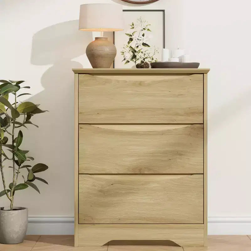Commode moderne avec 3 tiroirs spacieux - 60x36x75 cm, poignées dissimulées pour chambre et salon