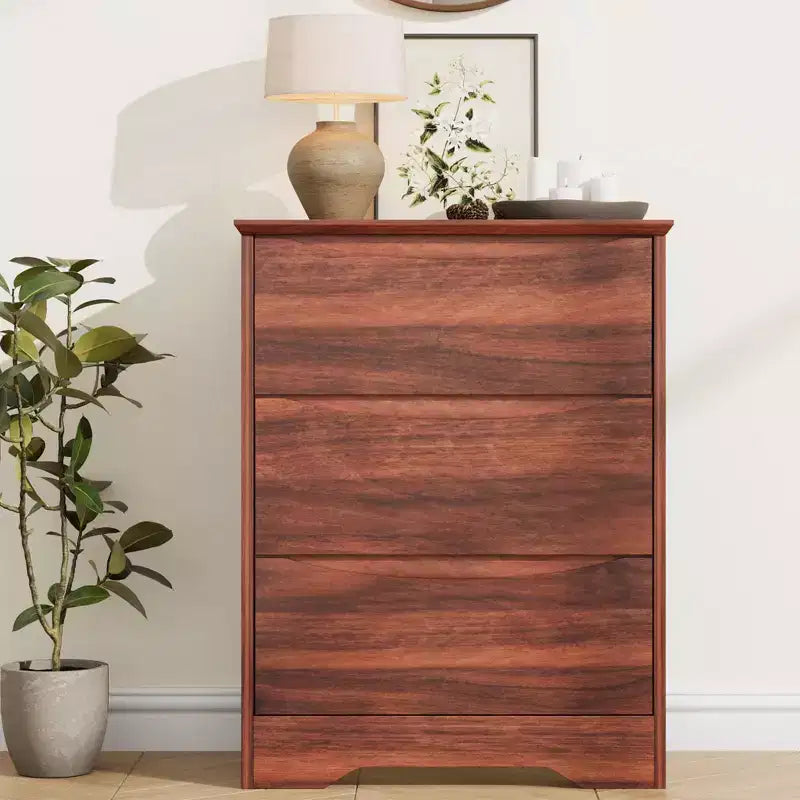 Commode moderne avec 3 tiroirs spacieux - 60x36x75 cm, poignées dissimulées pour chambre et salon