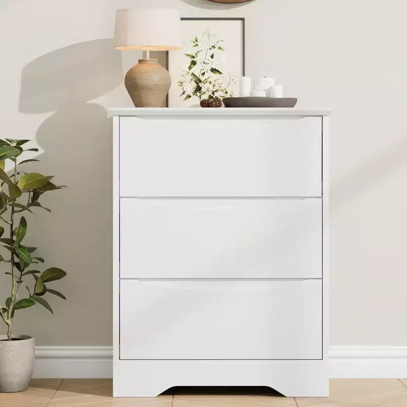 Commode moderne avec 3 tiroirs spacieux - 60x36x75 cm, poignées dissimulées pour chambre et salon