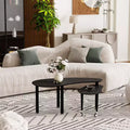 Table basse moderne avec pieds en bois massif et plateau coulissant pour salon