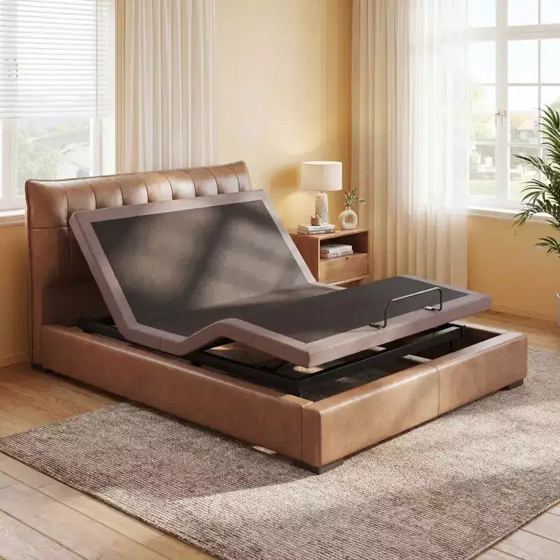 Marsail Twin XL Size Electric Bed Frame, Zero-Gravity and Zero-Gap Modes, Adjustable Bed Frame with 4 USB Ports and Wireless Remote Control
