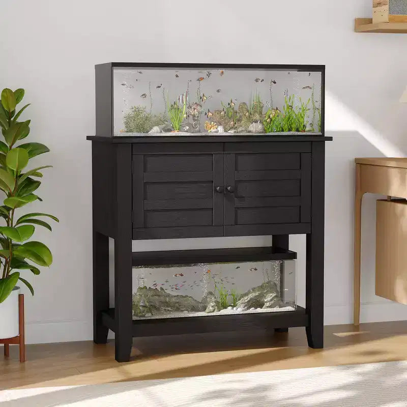 20-29 Gallon Aquarium Stand Dual Tier, Anti-Tipping Design, Open Storage, for Living Room, Home