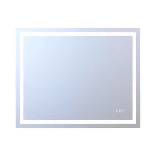 Miroir de salle de bain mural LED 48x36 incassable, miroir de courtoisie anti-buée ETL à intensité variable en continu