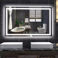 SUMERAIN 48x30 Wall Bathroom Mirror with 3 Color, Anti-Fog ETL Smart LED Vanity Mirror with Light