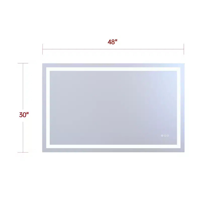 Miroir mural de salle de bain avec 3 couleurs, miroir de courtoisie intelligent LED anti-buée ETL avec lumière