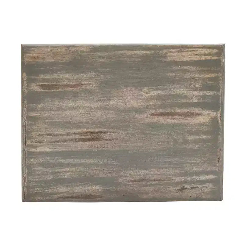 Table de chevet fonctionnelle et élégante en bois gris antique pour chambre à coucher ou salon