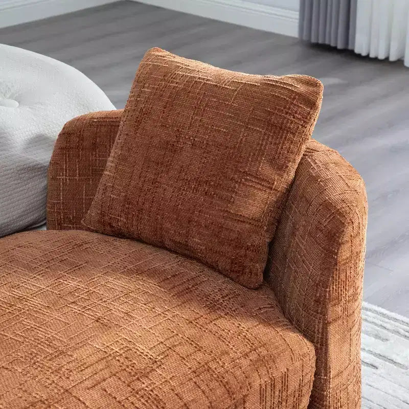 Banc rembourré, banc de bout de lit rembourré en chenille, banquette longue, banc d'entrée minimaliste, pouf avec coussin moelleux et oreiller