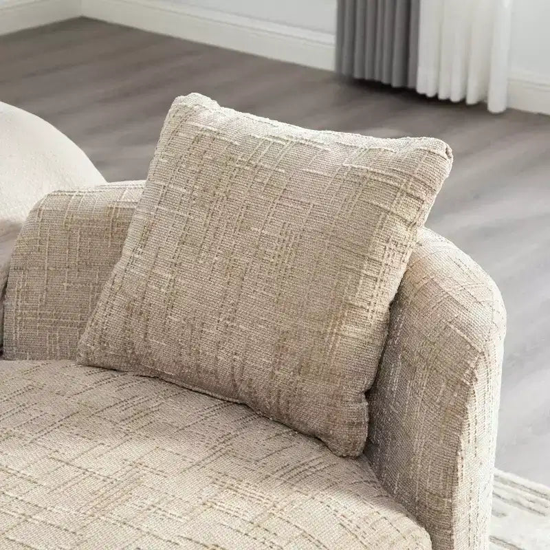 Banc rembourré, banc de bout de lit rembourré en chenille, banquette longue, banc d'entrée minimaliste, pouf avec coussin moelleux et oreiller