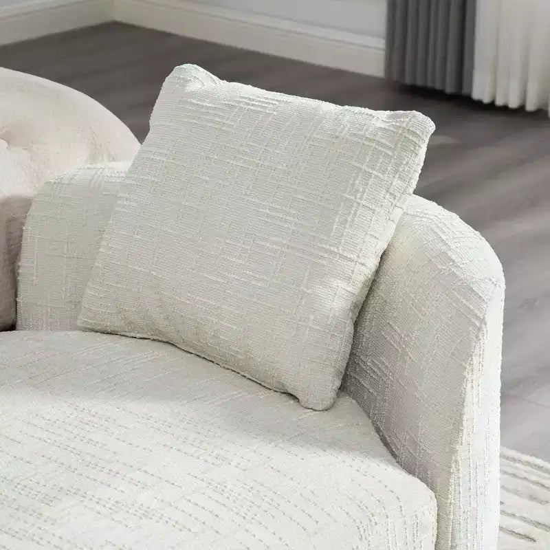 Banc rembourré, banc de bout de lit rembourré en chenille, banquette longue, banc d'entrée minimaliste, pouf avec coussin moelleux et oreiller