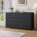Modern 8-Drawer Dresser for Bedroom, Wide Wood Chest of Drawers with Deep Storage, Freestanding Organizer Cabinet Furniture for Living Room