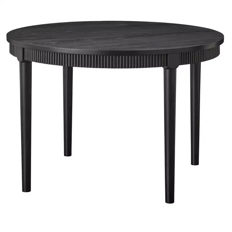 Lifestorey Astroria 46 Round Fluted Apron Dining Table