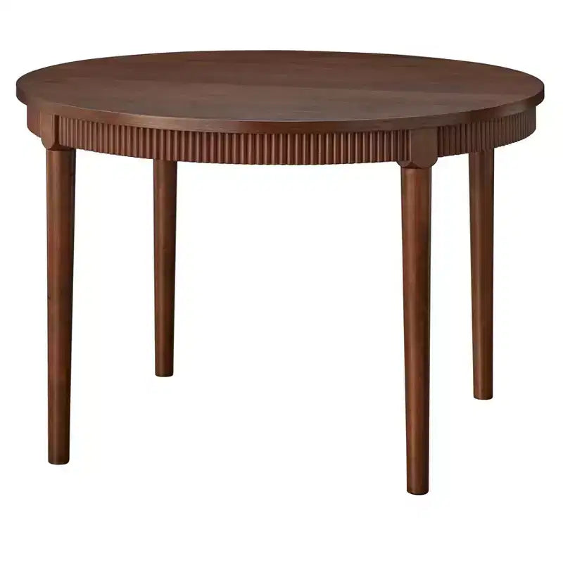 Table de salle à manger avec tablier rond cannelé