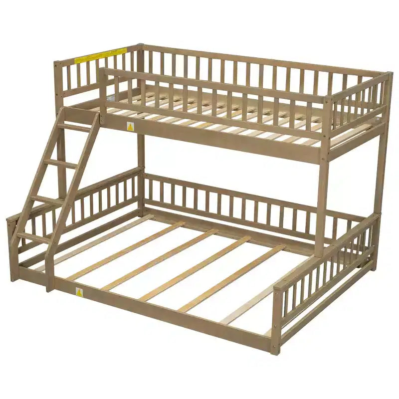 Lit en bois Twin XL avec garde-corps, échelle, assemblage facile
