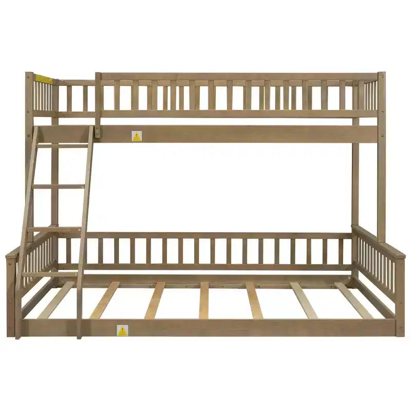 Lit en bois Twin XL avec garde-corps, échelle, assemblage facile