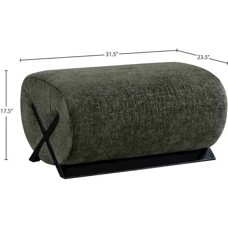 Pouf rembourré en tissu