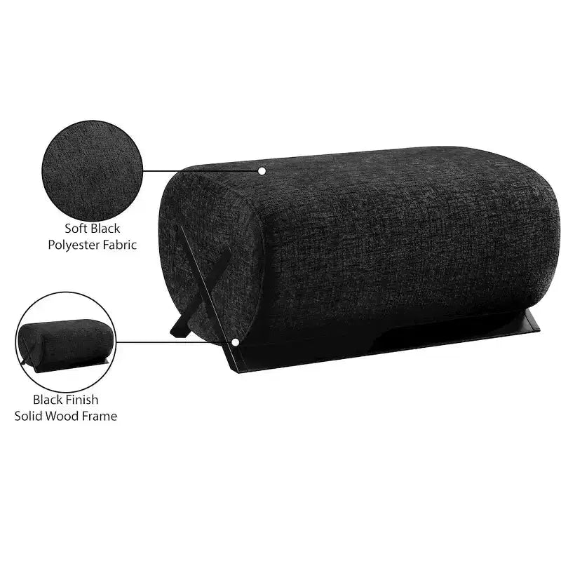 Pouf rembourré en tissu