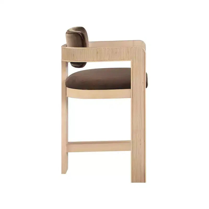 Tabouret de bar en velours