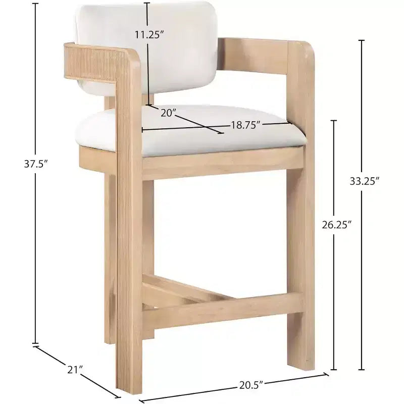 Tabouret de bar en velours