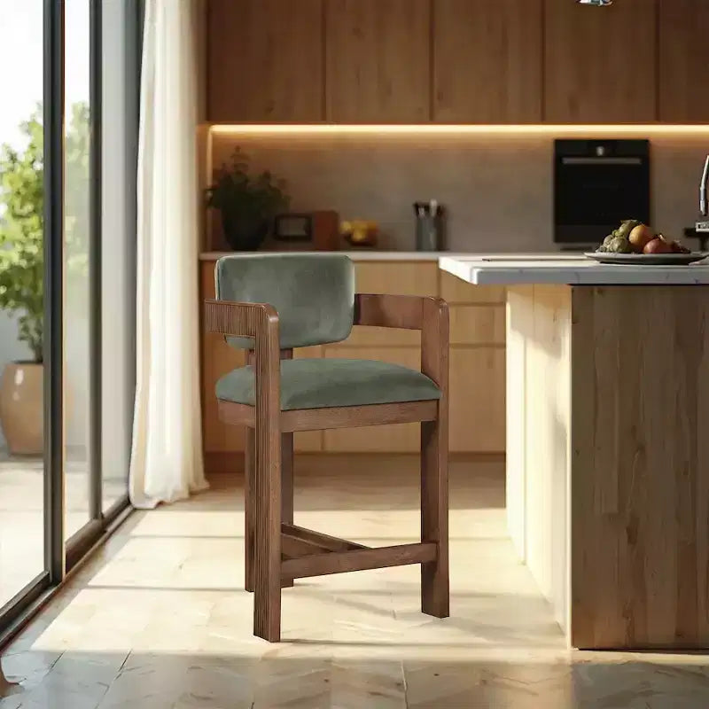 Tabouret de bar en velours